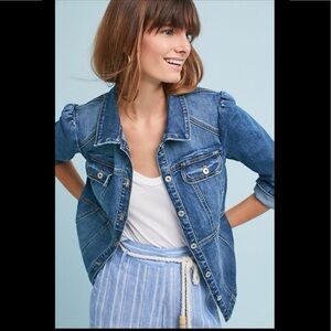 Anthropologie Pilcro and the letterpress Ruched Sleeve Jacket size s